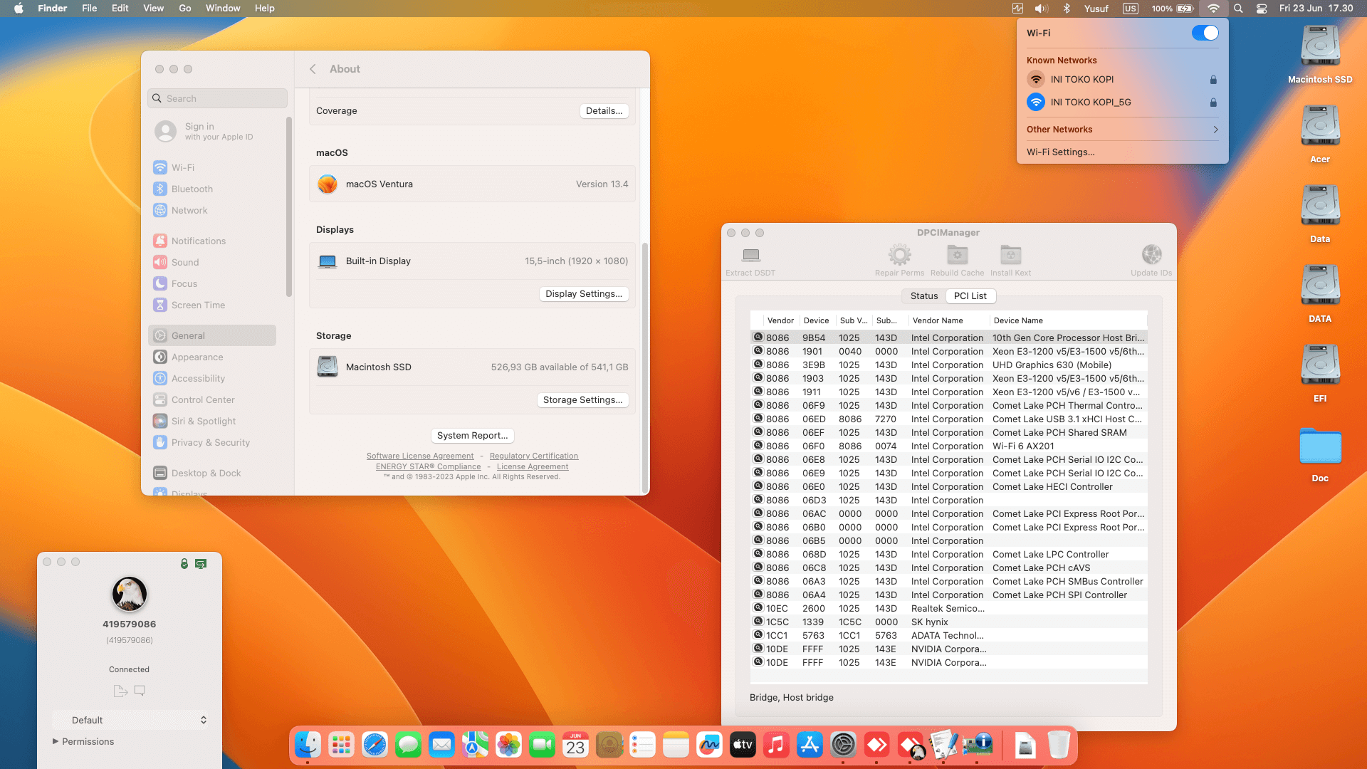 Acer Nitro 5 AN515 55 76SK [CometLake   Intel UHD 630 + I2C]   OpenCore 1